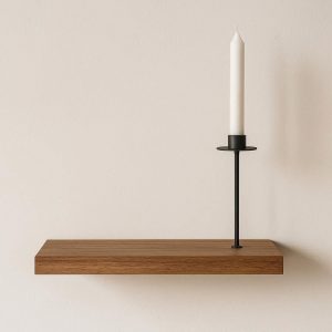 17 Floating Shelf Mounted Minimalist Iron Candle Holder Bracket